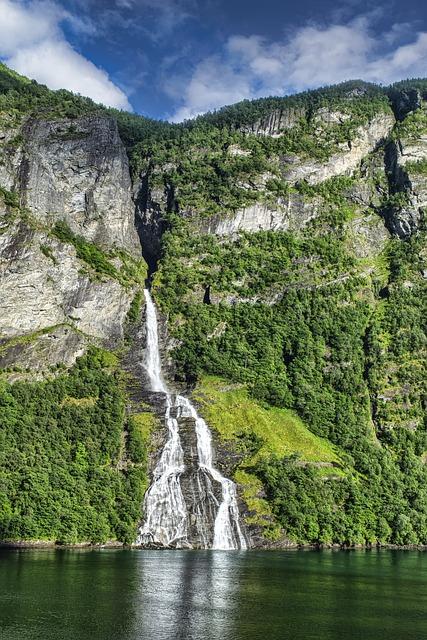 waterfall cliffs